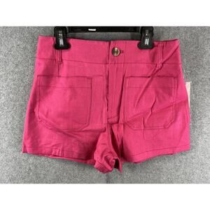 Anthropologie Maeve Colette Pink Linen Blend Shorts Size 27